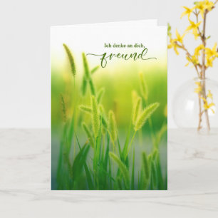 Thinking of You German Language Summer Grasses Card