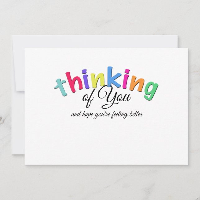 Thinking of You Get Well Card (Front)