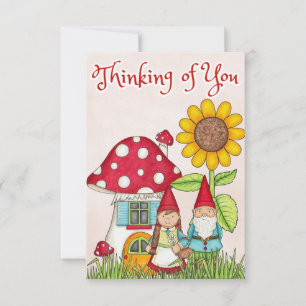 Thinking of You Gnome Card