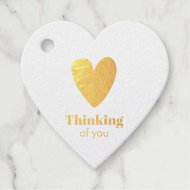 Thinking of you Heart Favour Tags (Front)