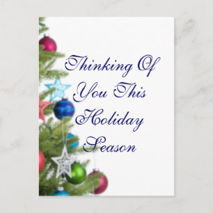 Thinking Of You Holiday Postcard