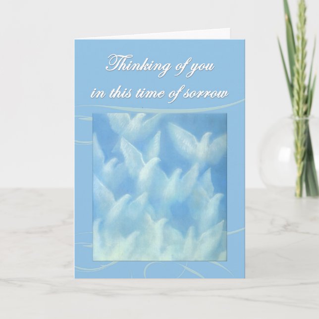 Thinking of you in this time of sorrow card (Front)