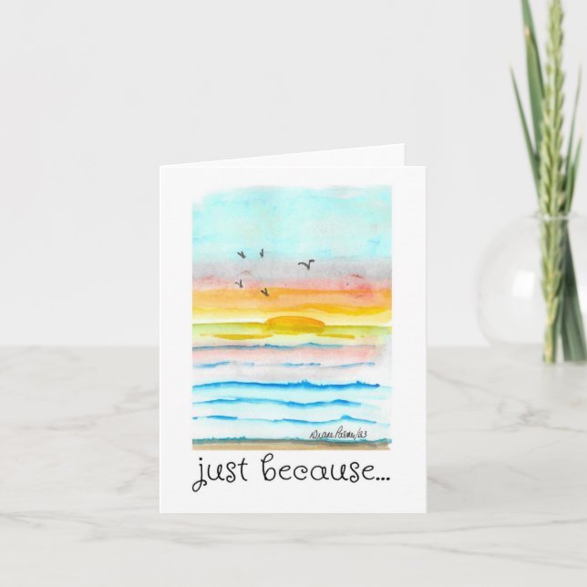 Thinking of You, Just Because, Sunset Art Card (Front)