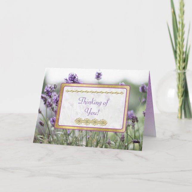 Thinking of You  Lavender Fields Card (Front)
