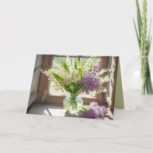 Thinking of You Lily of The Valley and Lilacs Card