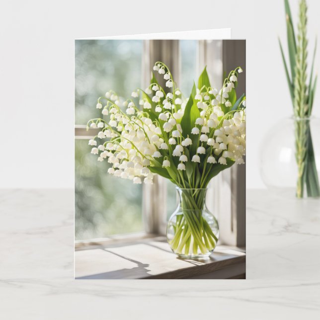 Thinking of You Lily of the Valley Card (Front)