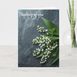 Thinking of You - Lily of the Valley Condolence Card