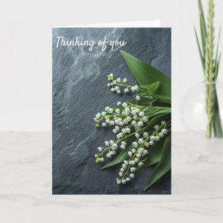 Thinking of You - Lily of the Valley Condolence Card
