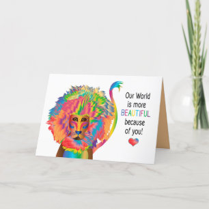 Thinking of You, Lion Kaleidoscope Collection Card