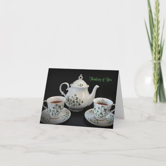 Thinking of You Note Card~Shamrock design Card (Front)