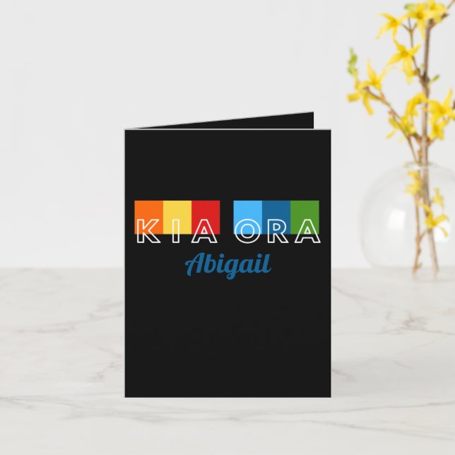 Thinking of You, NZ Māori language Greeting Card (Yellow Flower)