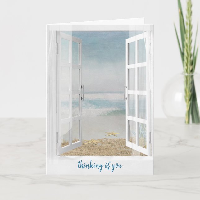 Thinking of You Ocean Window with Starfish Card (Front)