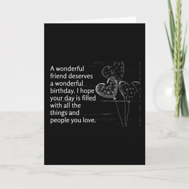 **THINKING OF YOU** ON YOUR "BIRTHDAY" CARD (Front)