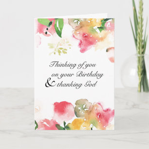 “Thinking of You on Your Birthday” Note Card