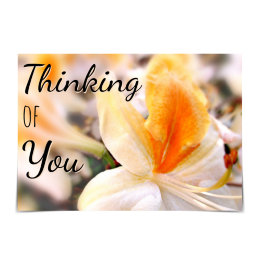 "Thinking of You" Orange Azalea Card