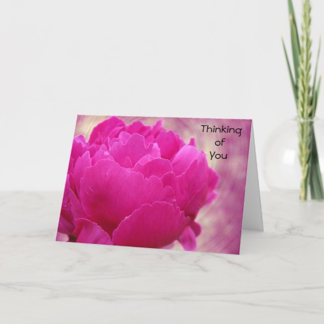 Thinking of You - Peony Swirl Card (Front)