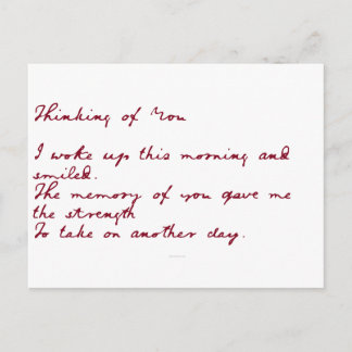 Thinking Of You Poem Postcard
