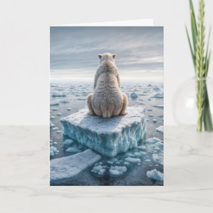 Thinking of You Polar Bear On Iceberg Card