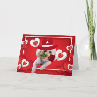Thinking Of You Poodle Greeting Card
