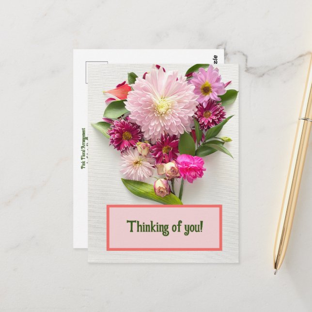 Thinking of You! Postcard (Front/Back In Situ)