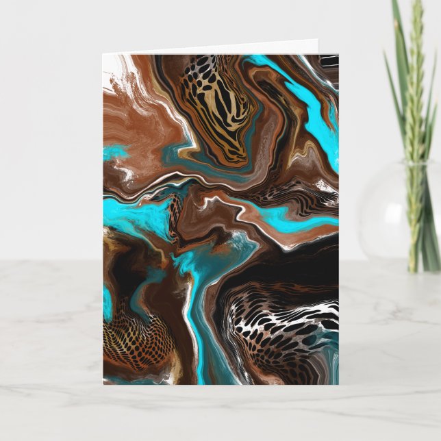 Thinking of You | Pretty Abstract Art Card (Front)