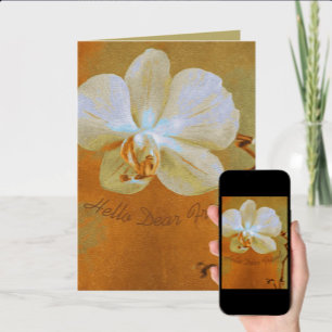 Thinking of You Pretty Orchid In Shades of Orange Card