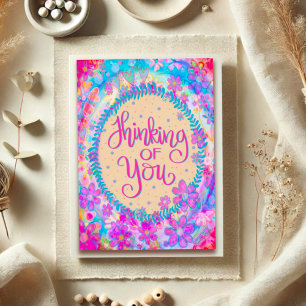 Thinking of You Pretty Pink Girly Inspirivity  Card