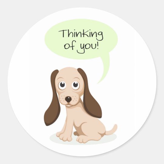 Thinking of you puppy dog stickers