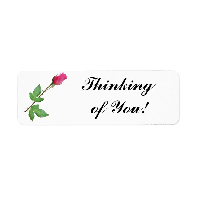 THINKING OF YOU-ROSE BUD- RETURN ADDRESS LABELS (Front)