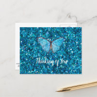 Thinking of You, Shiny Blue Butterfly