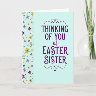 Thinking Of You Sister Easter Card