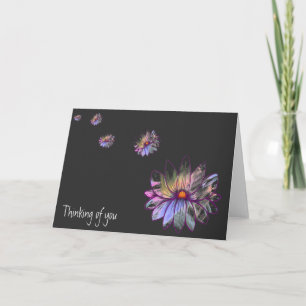 Thinking of you splatter lotus flower card