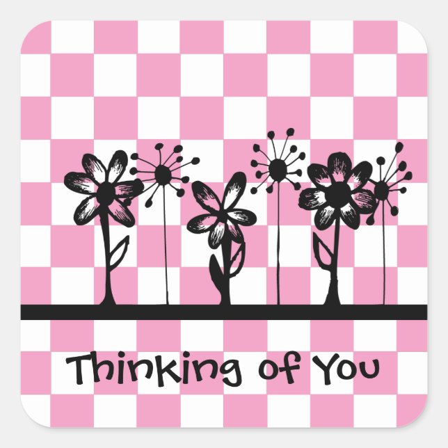 Thinking of You Square Sticker (Front)