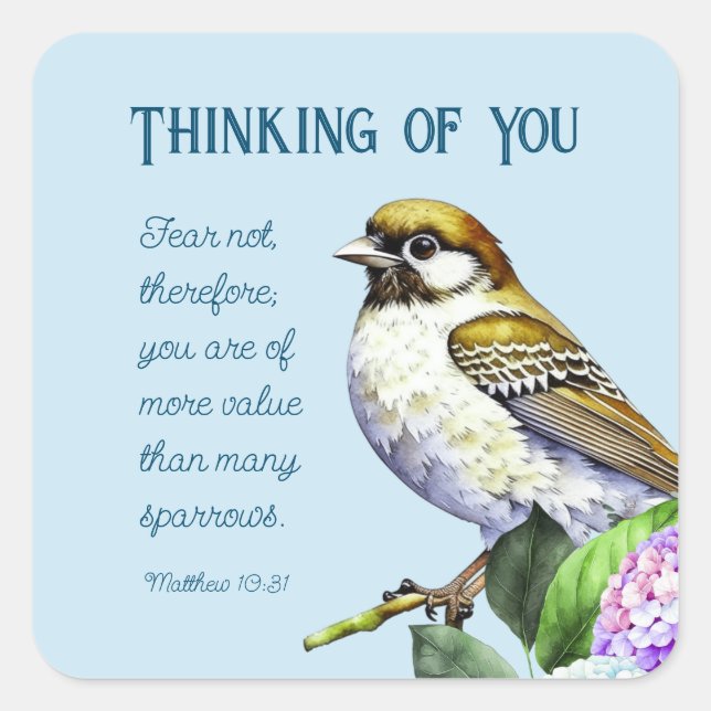 Thinking Of You Square Sticker (Front)