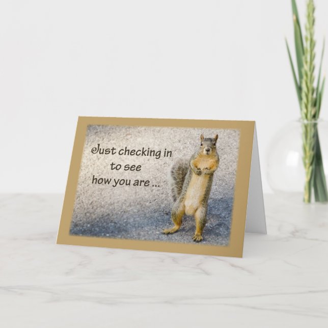 Thinking of You, Squirrel Card (Front)