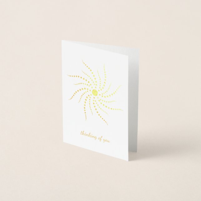 thinking of you sunny days ahead custom message foil card (Front)