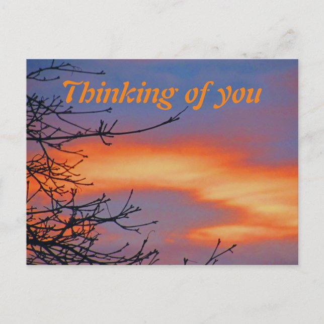 Thinking Of You Sunrise Postcard (Front)