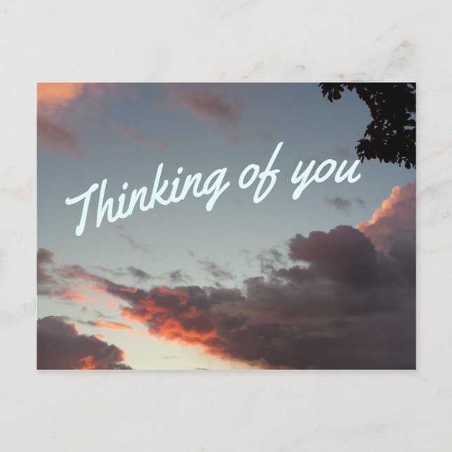 Thinking of You Sunset Postcard (Front)