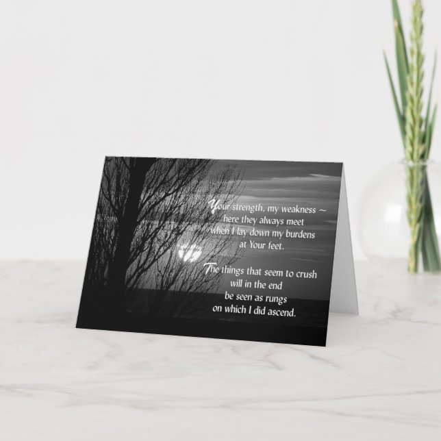 Thinking Of You Sunset Tree Card (Front)