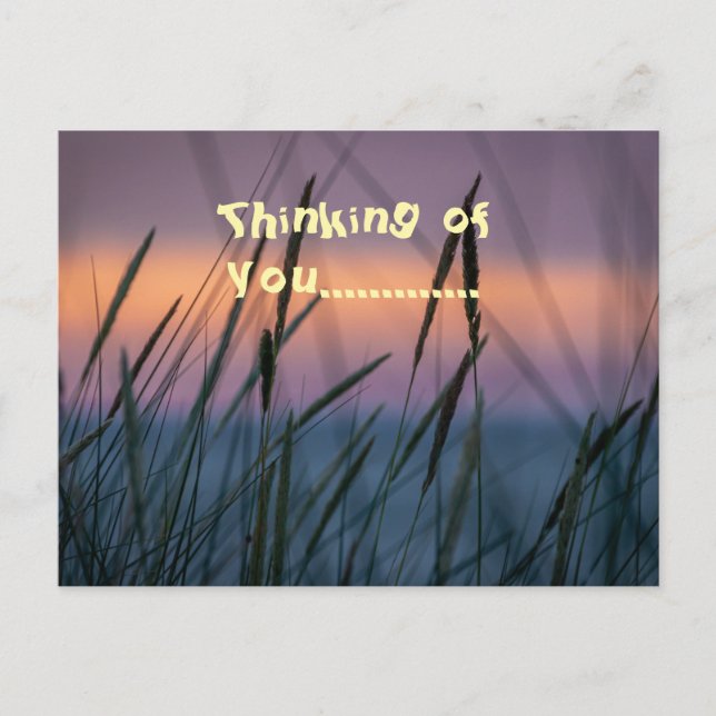 Thinking of you Sunset unique  Postcard (Front)