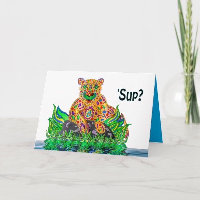 Thinking of You, SUP Lion Cub Kaleidoscope  Card (Front)