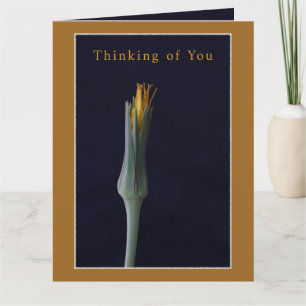 Thinking of You! Sympathy Floral on Golden Brown Card