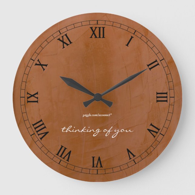Thinking Of You Tangerine Wall Clock (Front)