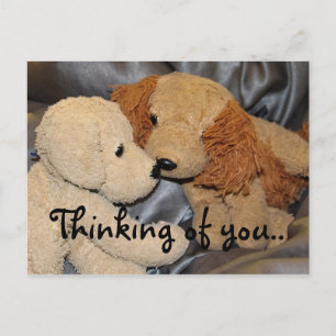 Thinking of you teddy bears postcard