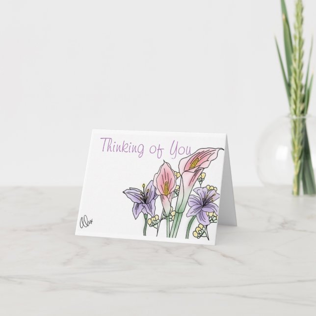 Thinking of you  thank you card (Front)
