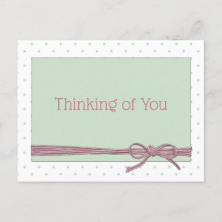 Thinking of You Tied with a Bow Postcard