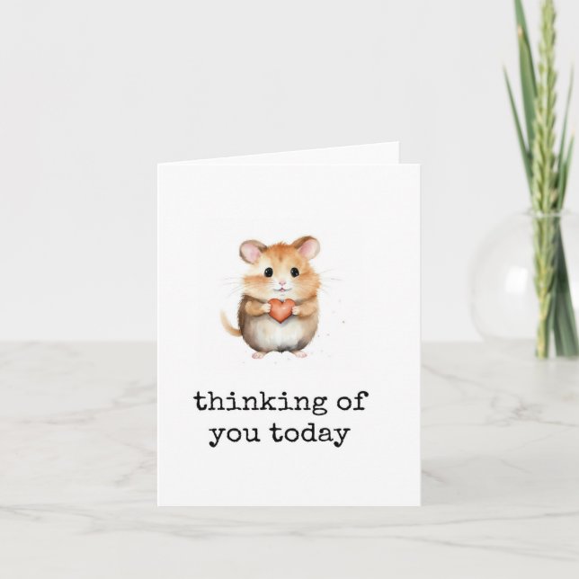 Thinking of You Today, Cute Encouraging Card (Front)
