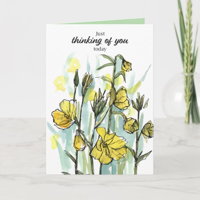 Thinking of You Today Prayers Wildflowers Card (Front)