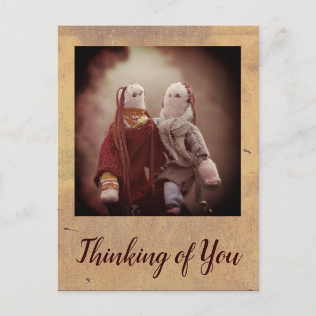 Thinking of You Two Rag Dolls Pals Postcard (Front)
