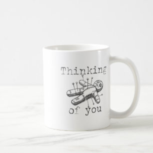 Thinking Of You Voodoo Doll Funny Halloween 2024  Coffee Mug
